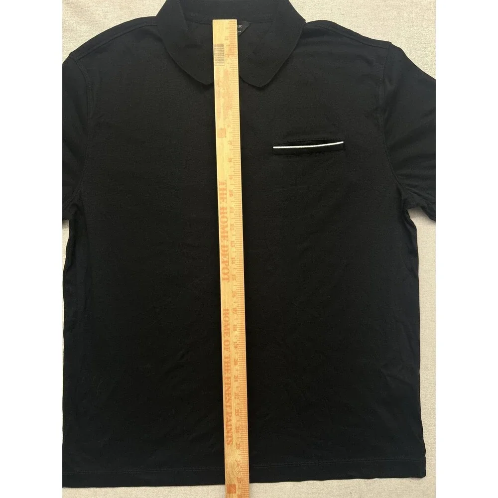 Banana Republic Luxe Touch Performance Polo Shirt Mens Large Black